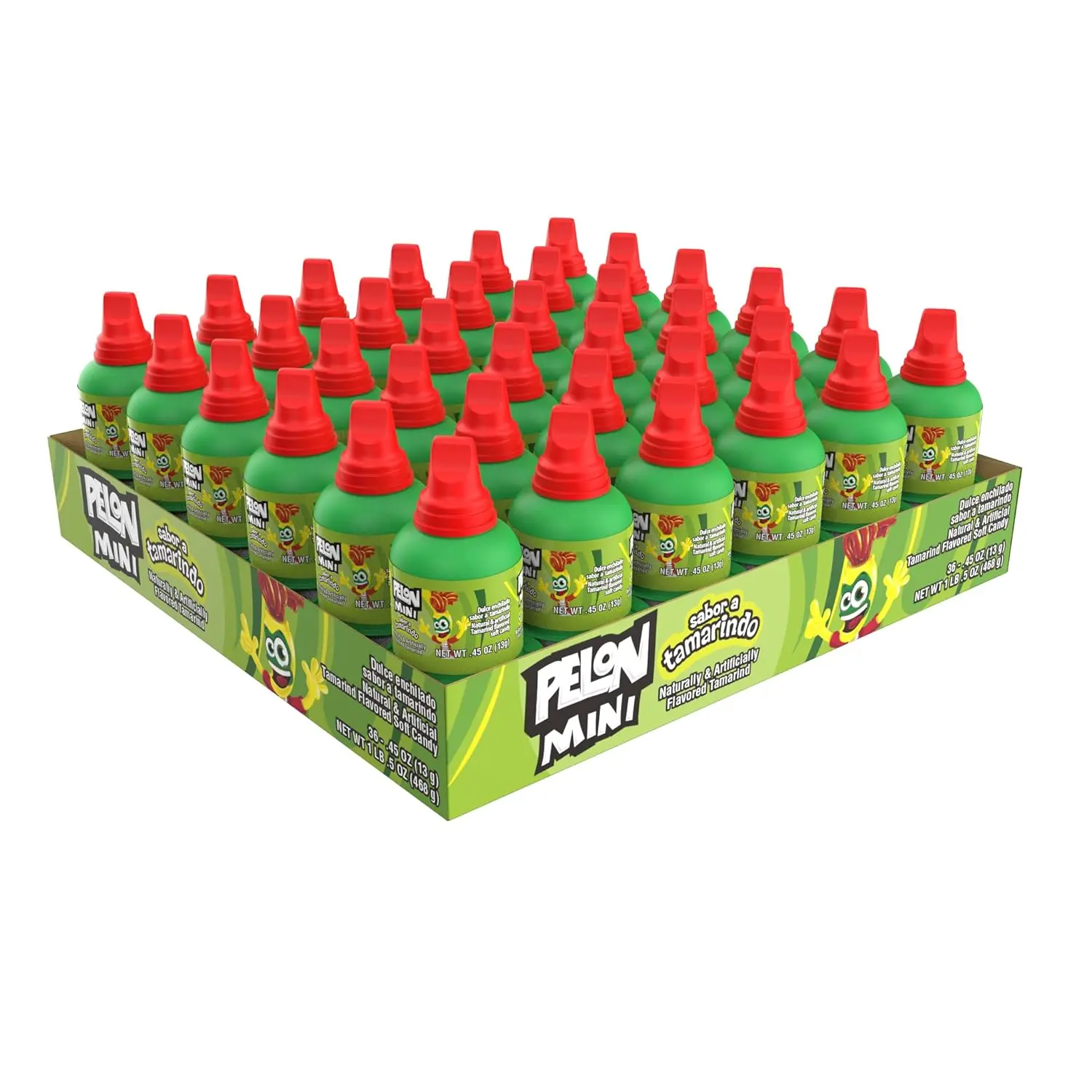 Pelon Pelo Rico Mini Tamarind Candy, 0.45 oz, 36 Count (Pack of 1)
