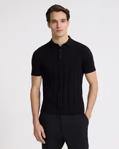 Express Ribbed Cotton Sweater Polo