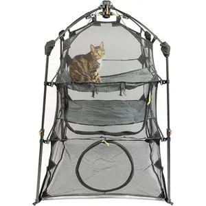 Outback Jack Catio Outdoor Cat Enclosure Kitty Katio for Indoor Cats Portable Tent Play Tent with Mesh Fabric for Safety and Comfort