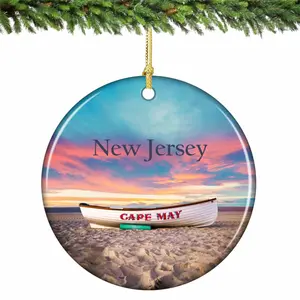 Cape May New Jersey Christmas Ornament Porcelain 2.75 Inches