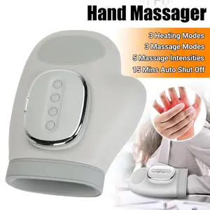 Smart Hand Massager with Heat and Pressure, USB Rechargeable Finger Massager, Wireless Portable, 3 Massage Modes, Ideal Gift for Holidays