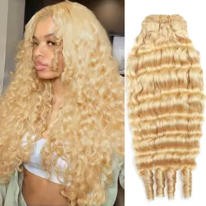 613 Deep Wave Burmese Curly Human Hair Bundle-Soft & Natural Curly Textures for Versatile Styles 100% Human Hair for Women
