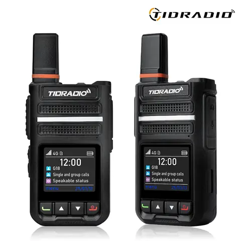 Lifetime Free TIDRADIO G18 POC Radio 5000KM Rang Walkie Talkie Long Range 4G Network 2 Way Radio 5000 KM for Hiking and Camping 3000mAh Battery Clear Audio 4G Signal