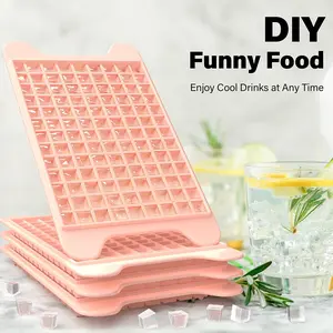 Mini Ice Cube Tray for Freezer: Small Ice Trays for Freezer with Bin - 117×4PCS Easy Release Nugget Ice Tray - Crushed Ice Tray with Container