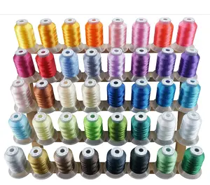 New brothread 40 Brother Colors Polyester Embroidery Machine Thread Kit 500M (550Y) Each Spool for Brother Babylock Janome Singer Pfaff Husqvarna Bernina Sewing Machines