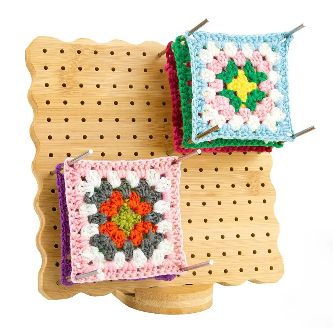 Bamboo Crochet Blocking Board Set, 1 Set Wooden Crochet Blocking Mat, DIY Crochet Blocking Pad Set, Crochet Supplies, Granny Square Crochet, Crocheting Supplies, Crafts