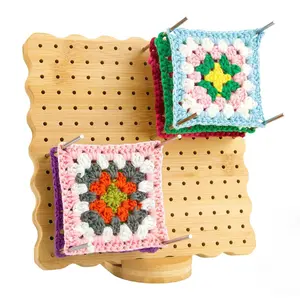 Bamboo Crochet Blocking Board Set, 1 Set Wooden Crochet Blocking Mat, DIY Crochet Blocking Pad Set, Crochet Supplies, Granny Square Crochet