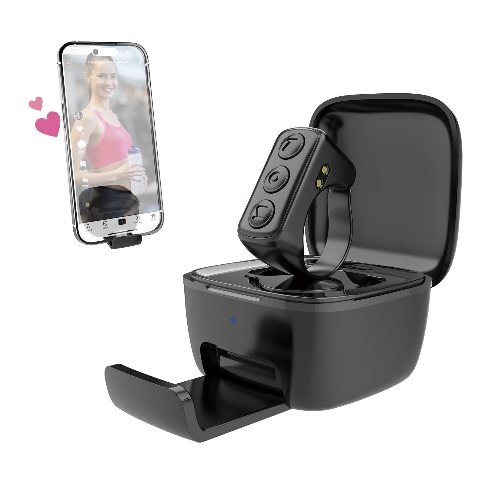 Xring Scrolling Ring Bluetooth Remote Control with A Phone Stand,Remote for Selfie,Video Record,Music Control,ebook for iPhone,iPad,Android,Smartphone，FathersDaygift Summervibes