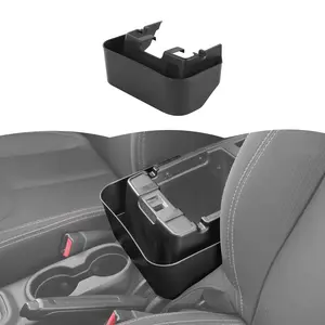 Auto Interior Armrest Box External Storage Box for Jeep Wrangler JK 2011-2017 ABS Material Black Texture Easy Install Car Accessories