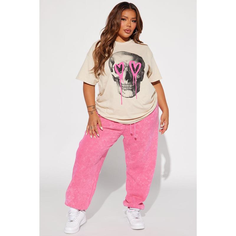 Eternal Love Skull Tshirt - Sand