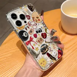 Vintage Pattern Phone Case, Anti-drop Phone Protective Cover, Phone Accessory Compatible with iPhone 11 12 13 14 15 16 17 Pro Max Durable Protection