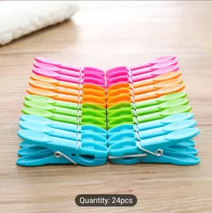 2 for $6.00 Colorful Plastic Clothespins, Thickened Clothes Pins, Laundry Clips, Household Clothes Drying Clip, Strong Windproof Fixed Clips, Clothes Pegs, Seamless Clothes Clips, Mixed Color Multifunctional Small Clips (Message Me Your Colors Choice)