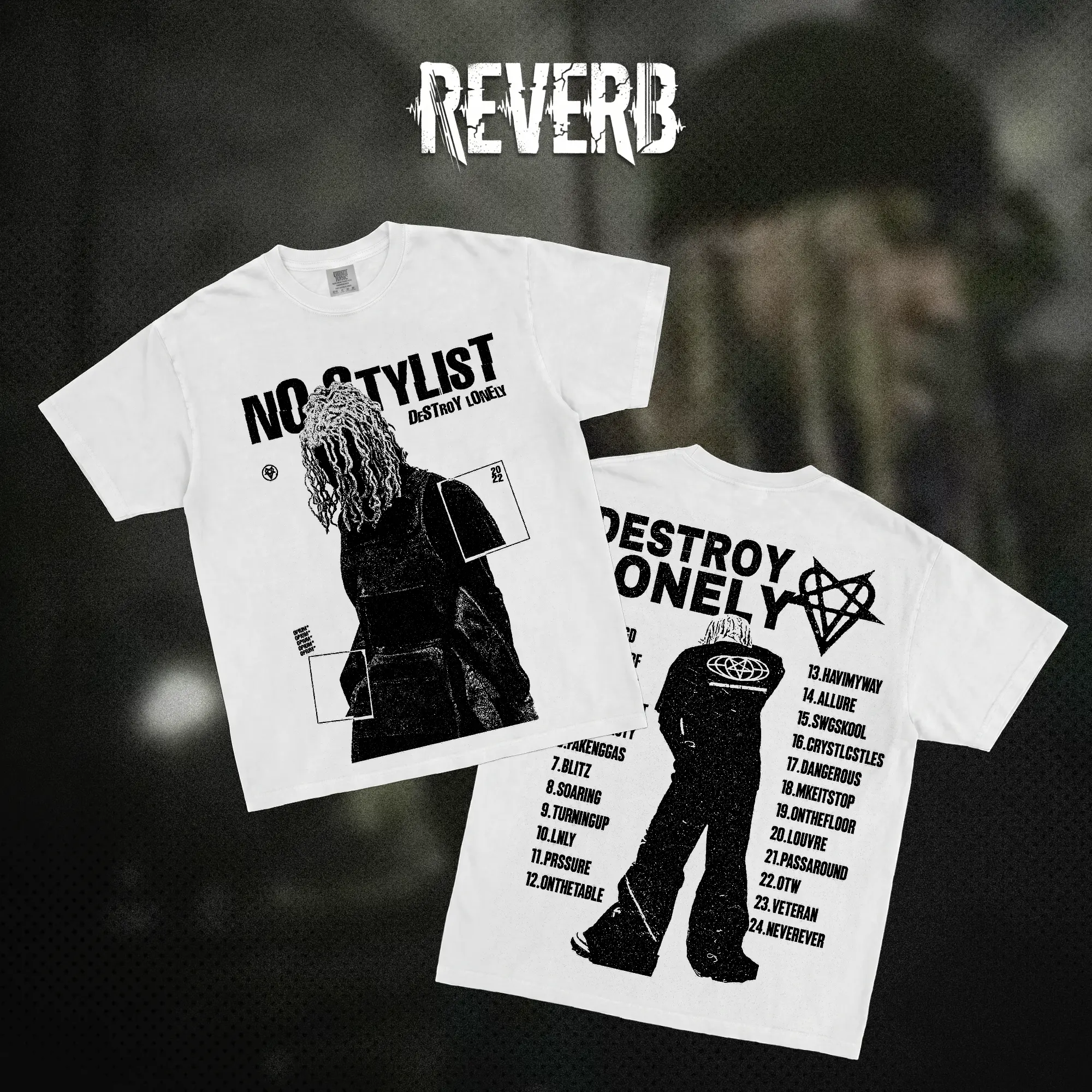 [REVERB] Comfort Colors Destroy Lonely No Stylist T‑Shirt, Opium Merch, Tracklist Graphic Tee, Underground Hip‑Hop Streetwear, Rapper Apparel, Gift for Fans