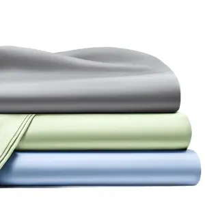 Lyocell 100s Lenzing Tencel Bed Sheet Summer Single Piece Solid Color Light Luxury Duvet Cover Fitted Sheet Protective Cover Nantong Home Textiles