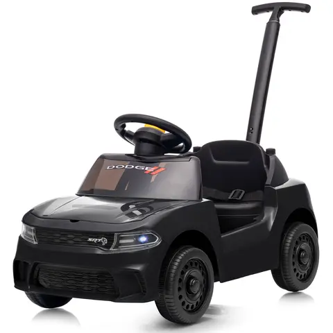 Licensed Dodge Ride on Push Car for Toddlers 1-3 Years with Handle & Music