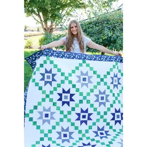 Stars and Chains  Pre-Cut Ready-To-Sew Quilt Kit (Includes Backing!)