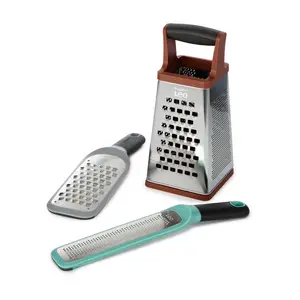 BergHOFF Leo 3P c Grater Set Ul tra-Coarse, Zes ter & Box Grate