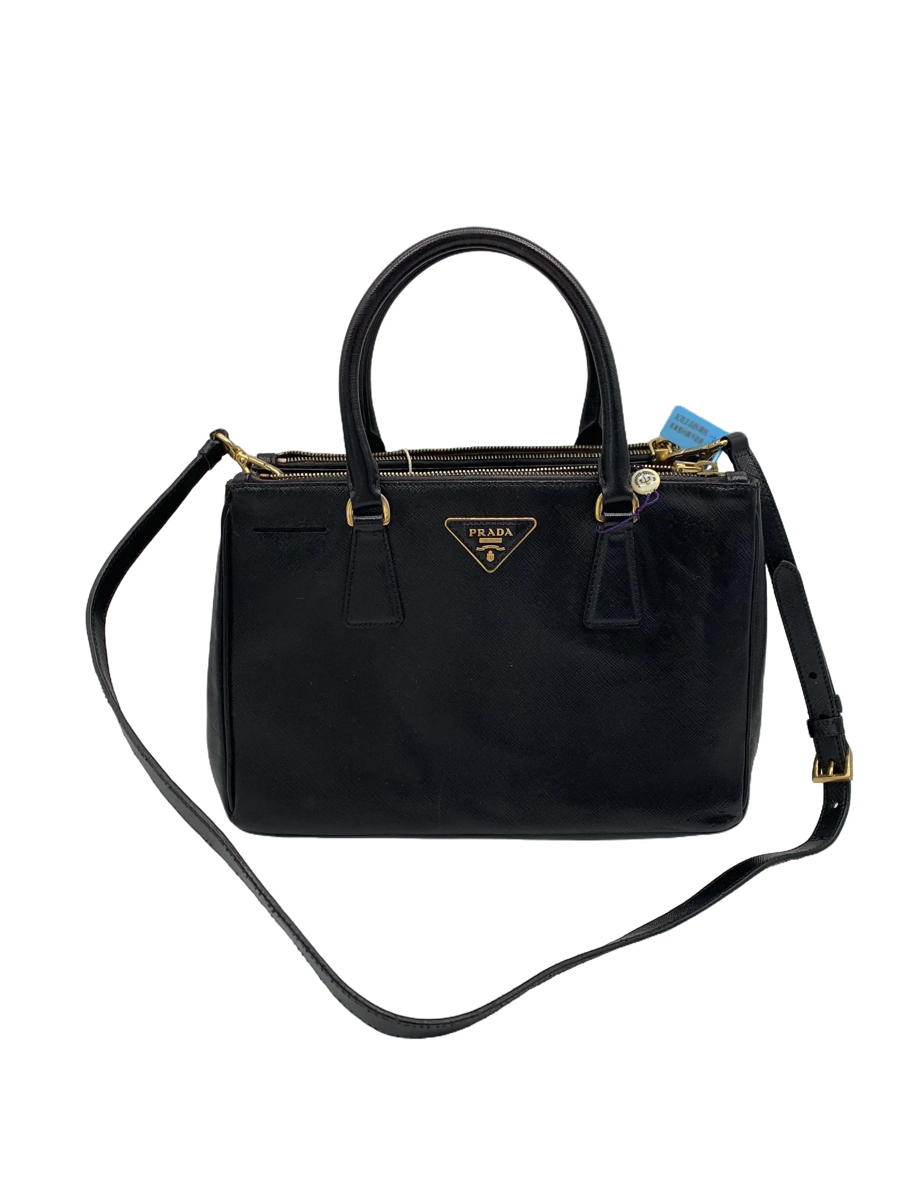 Pre-owned PRADA black Saffiano Galleria bag/fywj09422010/2010