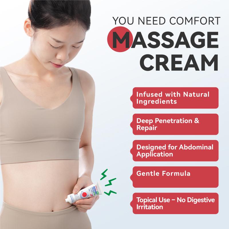 Tummiva Comfort Massage Cream for Digestive Wellness - Plant-Based for Stomach Pain Bloating Diarrhea & Bowel Noises - 30g Natural Herbal Relief