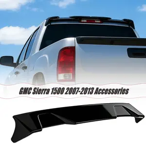MUTUSAISI Rear Spoiler Cab Roof Wing Fit for GMC Sierra 1500 2007-2013 Accessories  Top Wing Lip Exterior