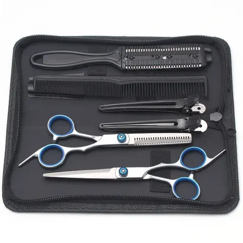 Professional Hair Cutting Kit, Barber Haircut Kit, 1 Set Hair Cutting Shear & Thinning Shears & Storage Bag, Hair Styling Tool, Barber Use Tools, Barber Supplies for Home Salon