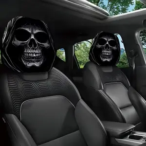 Stylish Car Headrest Pillowcase 2 Pack - Washable and durable material, suitable for cars, trucks, SUVs. Easy to install. All-season seat protector for daily commuting and long-distance travel
