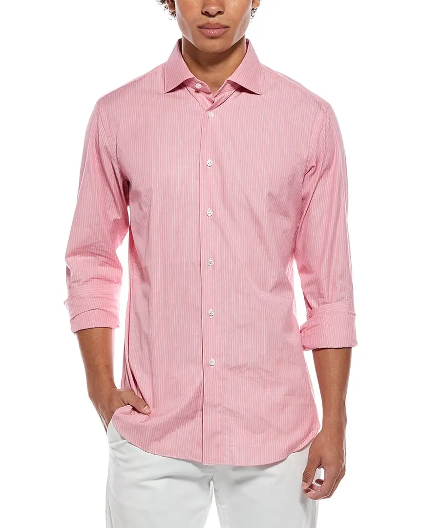 Brioni Slim Fit Stripe Dress Shirt