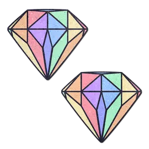 Gem: Pastel Rainbow Diamond Nipple Pasties by Pastease