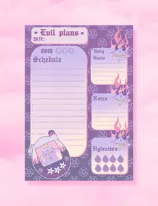 Evil Plans Daily Paper Planner - Adorable Notebook for Everyday Use