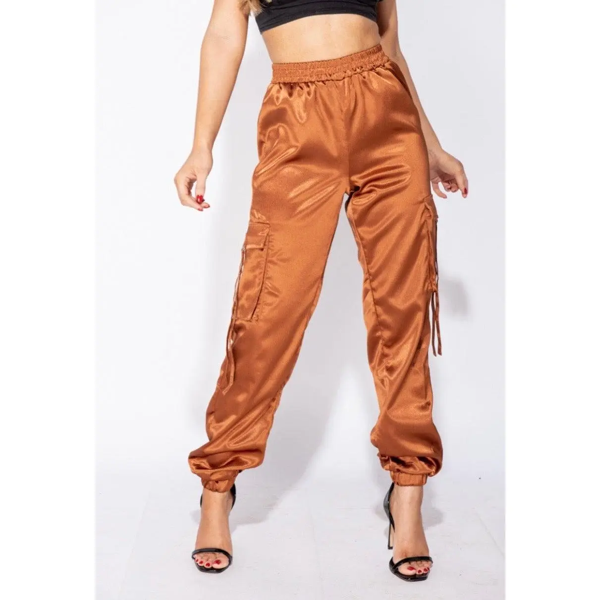 Not The Average Chic Satin Joggers