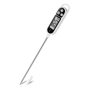 Digital Instant Read Meat Thermometer Kitchen Cooking Food Candy Thermometer for Oil Deep Fry BBQ Grill Smoker Thermometer by Stainless Steel