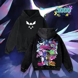 Deltarune Chapter 1 Hoodie & T-Shirt Delta Rune Crest Graphic, Vintage Acid Wash Apparel, Indie RPG Merch, Kris Susie Ralsei Lancer Pullover, Unisex Cotton Top