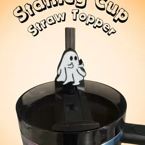 Cup Ghost Horror Straw Topper for Stanley Tumbler Spooky Touch Halloween Fun Accessory