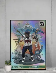 Donruss J.J Watt 2019 Downtown 12x17 Poster Houston Texans