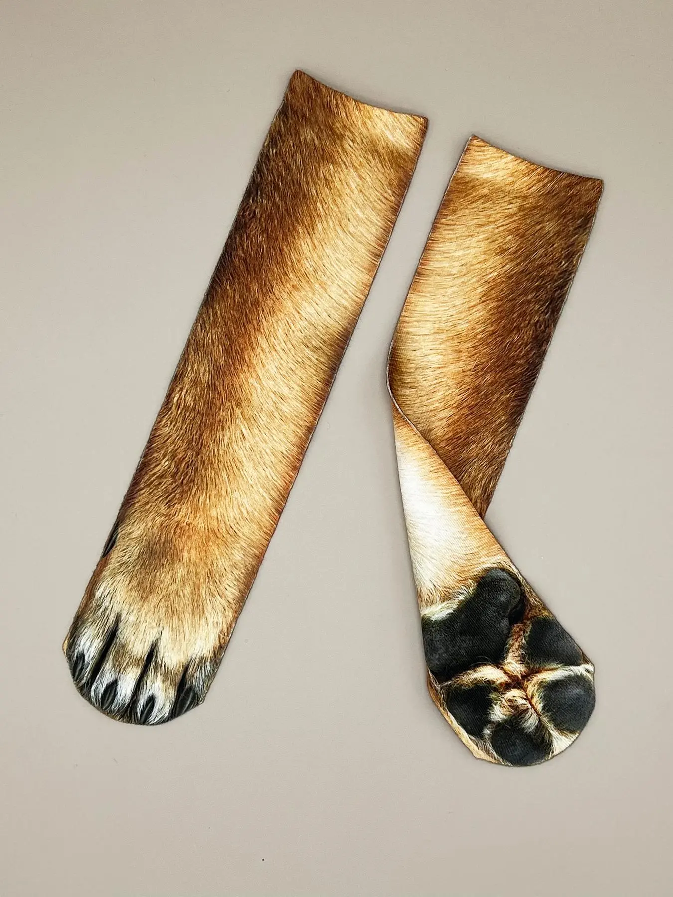 1 Pair Funny Dog Paw Design Crew Socks, Wacky Socks, Funky Socks, Fashion Casual Breathable Comfortable Socks for Daily Wear, Socks for Men and Women, Breathable Fabric Socks