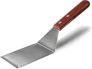 Metal Spatula for Cast Iron Skillet Grill Stainless Steel Spatula for Burger, Fish Turner Griddle Spatula, Spachulas Egg Flipper, Flat Top Metal Spatula for Cooking BBQ KLAQQED