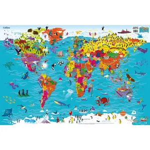 Collins Children's World Map -- Collins Uk, Sheet Map, Rolled