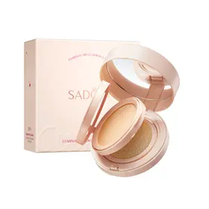 2 In 1 Double Layer Air Cushion Foundation BB Cream With Built-In Oil-Control Setting Powder, Full Coverage Concealer Long-Lasting Even Complexion Flawless Daily Makeup Base Suitable For Oily Dry Combination All Skin Types