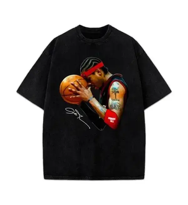 Allen Iverson The Answer Sixers 90's Basketball Vintage Style Men T-Shirt - Fashion Cotton, Full Colors, Full Sizes, For Men, For Women