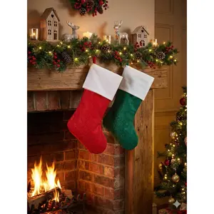 Custom Christmas Stockings –  Glitter Red, Green, or White