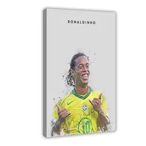 Football Ronaldinho Soccer Art Canvas Poster Wall Art Decoration For Home Bedroom Office Living Dorm Room Decor Boys Girls Gift