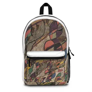 Bohemian Art Backpack - Colorful Abstract Design for Creatives and Students