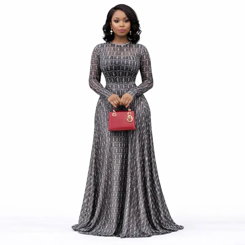 Black Mirage Mesh & Pleated Luxe Set
