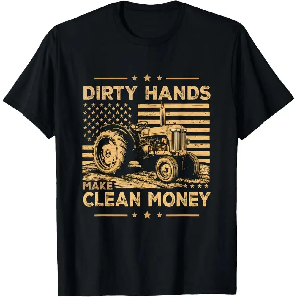Oversized Vintage Tee Men Farmer Men Tractor Soft Short Sleeve T-Shirt