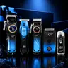 LQT Men's Cordless Trimmer 5-Piece Set - Battery-Powered Handheld Hair Clippers, LCD Screen, Foil Shaver, Beard Groomer, Nose Trimmer, ABS, Multiple Modes for Daily Haircut， Gift， Smooth
