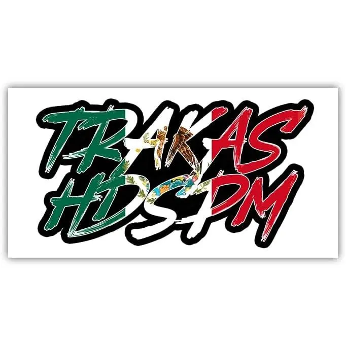 [7.5"x3.75"] TRAKAS HDSPM Sticker trakas hdspm calcomanía Mexico Mexican Flag Vinyl Decal Sticker for Window Bumper Cars Trucks Adult Humor Joke Funny Bumper Gen Z Meme Car