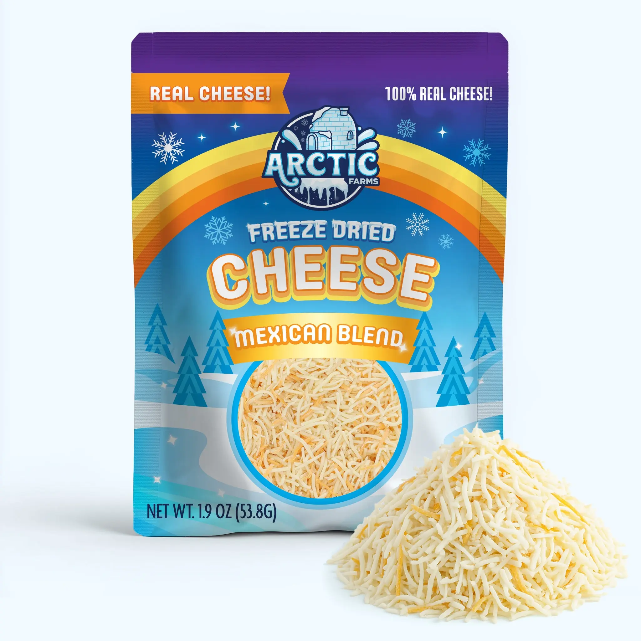 Freeze Dried Snack - Real Cheese (Mexican Blend) Freeze Dried Snack - Real Cheese (Mexican Blend)