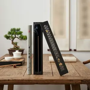 Vintage Carved Sandalwood Incense Box, Portable Line Incense Burner, Traditional Bamboo Storage Case, Aromatherapy Accessories