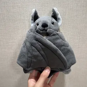 Premium 17.7 Inch Realistic Black Bat Plush, High-Quality Gothic Aesthetic Flying Fox Stuffed Animal, Soft Spooky Creepy Kawaii Plushies for Dark Room Decor, Unique Wildlife Gift