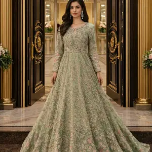 AQMAH_BOUTIQUE Elegant Lehenga Maxi with Canned, Stone, Pearl & Thread Work, Organza Dupatta, 60mexi Length, Small, Medium, Large - Womenswear